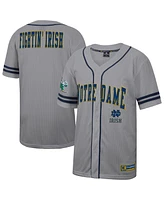 Colosseum Men's Gray Notre Dame Fighting Irish Free Spirited Baseball Jersey