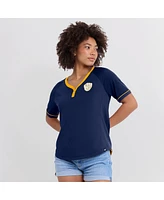 Fanatics Women's Navy Milwaukee Brewers League Diva Star Raglan V-Neck T-Shirt