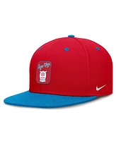 Nike Men's Red/Blue Miami Marlins City Connect Patch Performance Fitted Hat