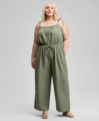 And Now This Trendy Plus Drawstring-Waist Jumpsuit, Exclusively at Macy's