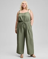And Now This Trendy Plus Drawstring-Waist Jumpsuit, Exclusively at Macy's