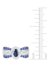 Emerald (3/8 ct. t.w.) & Diamond (1/4 ct. t.w.) Multirow Swirl Ring in 14k Gold (Also in Ruby & Sapphire)