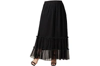 Kiyonna Plus Isla Tiered Mesh Maxi Skirt