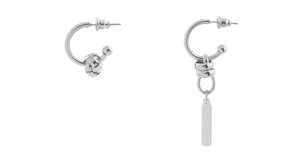 Spiral and Dangle Earrings / Silver
