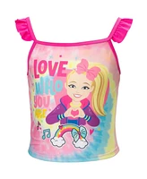 JoJo Siwa Girls Racerback Tankini Top and Bikini Bottom Swim Set