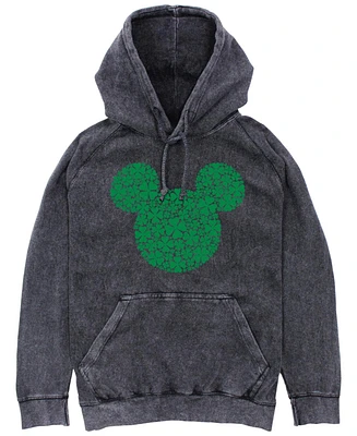 Mickey Classic Men's Clover Fill Hoodie Fleece Pullover Sweatshirt