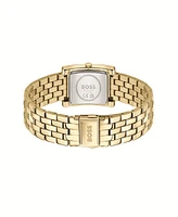 Hugo Boss Women's Lucy Quartz Basic Slim Ionic Plated Thin Gold Steel Watch, 23mm
