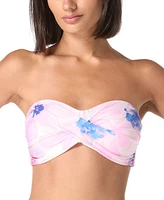 Carmen Marc Valvo Women's Printed Twist Bandeau Bikini Top