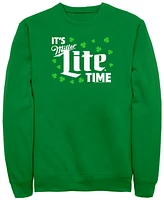Miller Lite Men's Irish Time Crew Fleece Pullover Sweatshirt