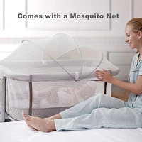 Sunveno Baby Bassinet Bedside Crib with Mosquito Net