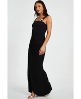 Quiz Women's Corset Detail Wrap Maxi Dress