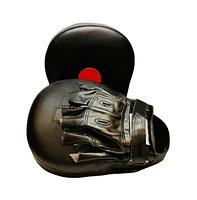 Amber Fight Gear Genuine Leather Extreme Curved Target Focus Punching Mitts for Mma, Kickboxing, Muay Thai Martial Arts Sparring with Wrist Support