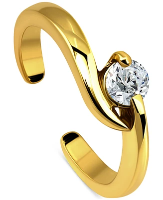 Giani Bernini Cubic Zirconia Bypass Adjustable Toe Ring Sterling Silver (also 18k Gold-Plated Silver), Exclusively at Macy's