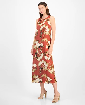 Anne Klein Women's Printed Sleeveless Midi Dress