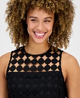 Anne Klein Women's Circle Fringe Sleeveless Sheath Dress