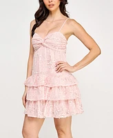 Seni & Cade Juniors' Sequin Embellished Sleeveless A-Line Dress