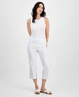 Jm Collection Women's Side Lace-Up Capri Pants, Created for Macy's