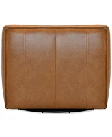 Glympton 44" Leather Swivel Chair, Exclusively at Macy's