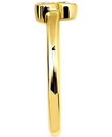 Giani Bernini Round Cubic Zirconia Charm Huggie Earrings
