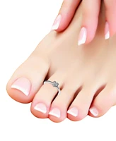 Giani Bernini Cubic Zirconia Heart Adjustable Toe Ring Sterling Silver (also 18k Gold-Plated Silver), Exclusively at Macy's