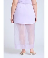 Eloquii Plus Organza Twofer Skirt