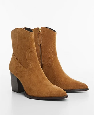 Mango Women's Suede Leather Boots
