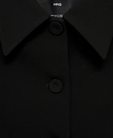 Mango Women's Crop Lapel Suit Jacket