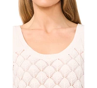 CeCe Women's Cotton Crewneck Sleeveless Sweater Tank Top