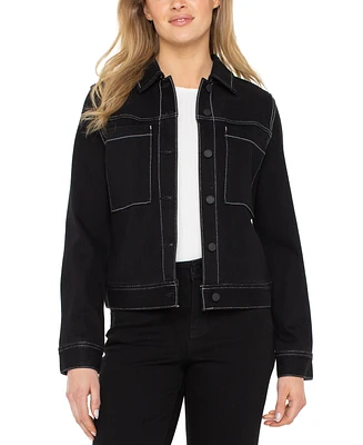 Liverpool Los Angeles Women's Contrast Stitch Utility Trucker Jacket