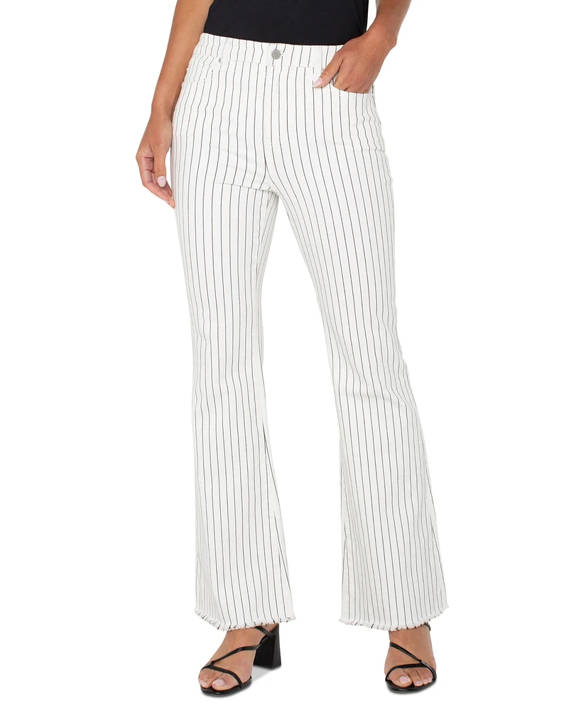 Liverpool Los Angeles Women's Hannah Pinstriped Flare Jeans