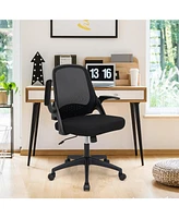 Adjustable Mesh Office Chair Rolling Computer Desk Chair with Flip-up Armrest