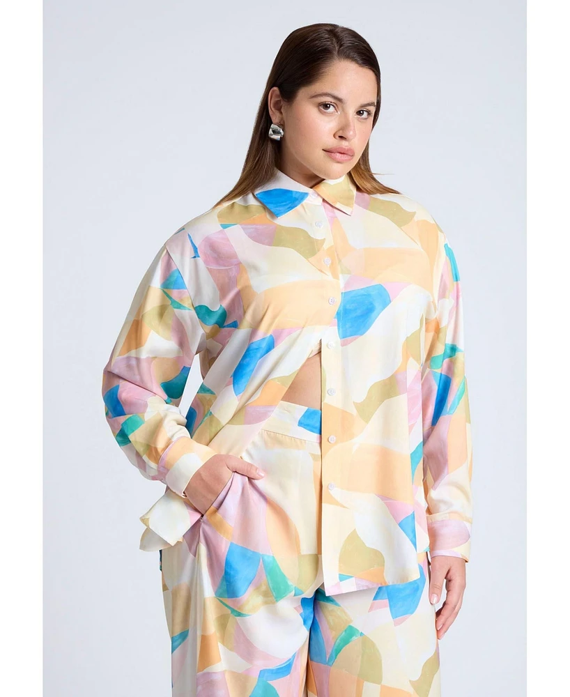 Eloquii Plus Button Down Top