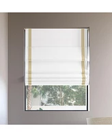 Olander Black Ribbon Border 100% Blackout Cordless Roman Shade