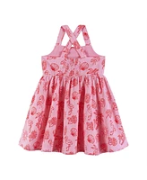 Andy & Evan Toddler Girls Toddler/Child Pink Tropical Icon Print Gauze Dress
