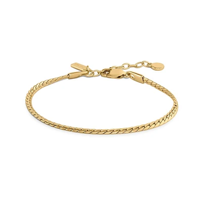 Vincero Women's Serpentine Chain Bracelet in 14k Gold-Plated Stainless Steel