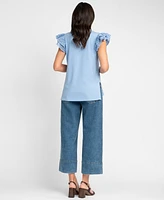 Seraphine Women's Maternity Flutter Sleeve Top