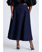 Eloquii Plus Denim A Line Skirt