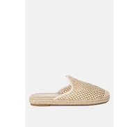 Nongai Raffia Espadrilles Mules
