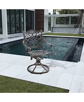 Patio Dinning Swivel Chair Set of 2 Outdoor Swivel Rocker Patio Chairs Bistro Chairs Outdoor Dining Chairs