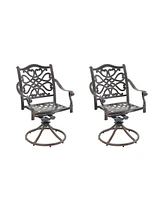 Patio Dinning Swivel Chair Set of 2 Outdoor Swivel Rocker Patio Chairs Bistro Chairs Outdoor Dining Chairs
