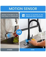 Mondawe Touchelss Pull-Down Kitchen Faucet With Sprayer