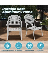 Mondawe Outdoor Cast Aluminum Dining Armchair