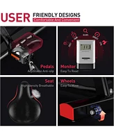 Joroto X2/X2PRO Bluetooth Exercise Bike with 100 Levels Magnetic Resistance, Adjustable Seat & Handlebar, 12.6" Tablet Holder, 280lbs Weight Capacity