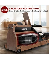 Joroto Rowing Machines for Home Use, Foldable Rower Machine with Bluetooth Monitor, Tablet Holder Water Rowing Machine