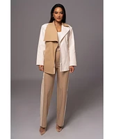 Jluxlabel Women's Color Block Summit Belted Jacket