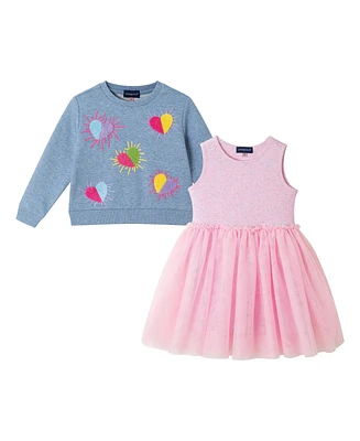 Andy & Evan Toddler Girls Toddler/Child Twofer Dress Set