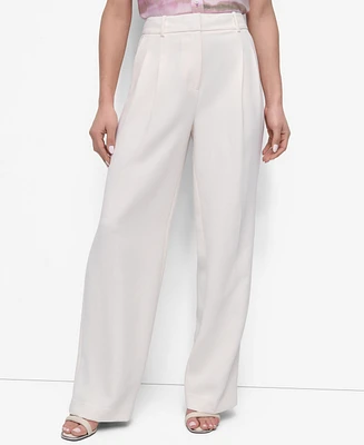 Dkny Petite Aero Crepe Pleated Pants
