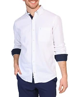 Tailorbyrd Men's Solid Linen Blend Long Sleeve Shirt