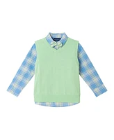 Andy & Evan Toddler Boys Toddler/Child Long Sleeve Buttondown Pant Set