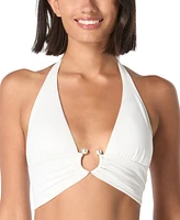 Carmen Marc Valvo Women's Halter Embellished Bikini Top